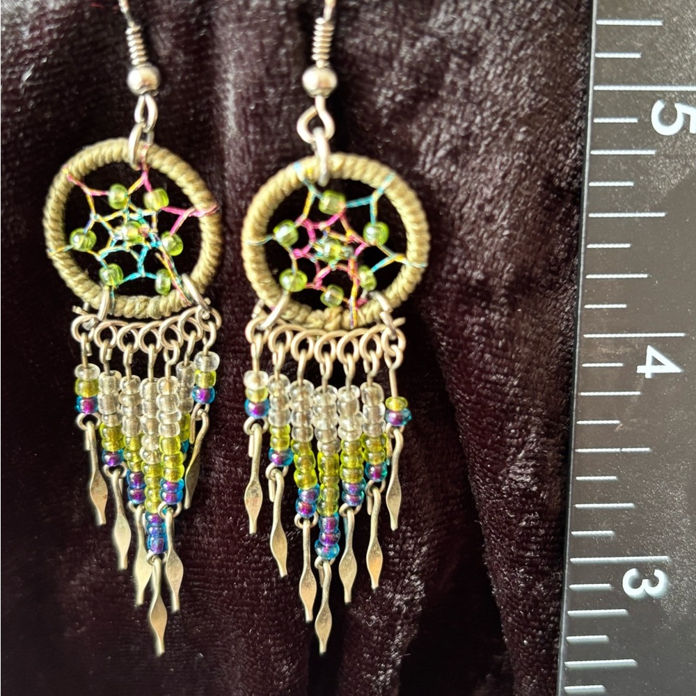 Handcrafted Beaded Dangle Earrings
